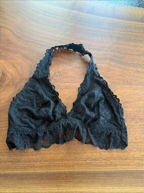Victoria's Secret Black Lace Halter Bralette